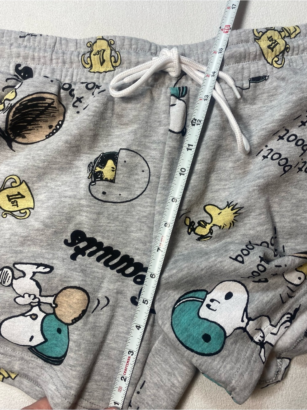 Peanuts Heather Grey Snoopy & Woodstock Lounge Shorts - Picture 4 of 5